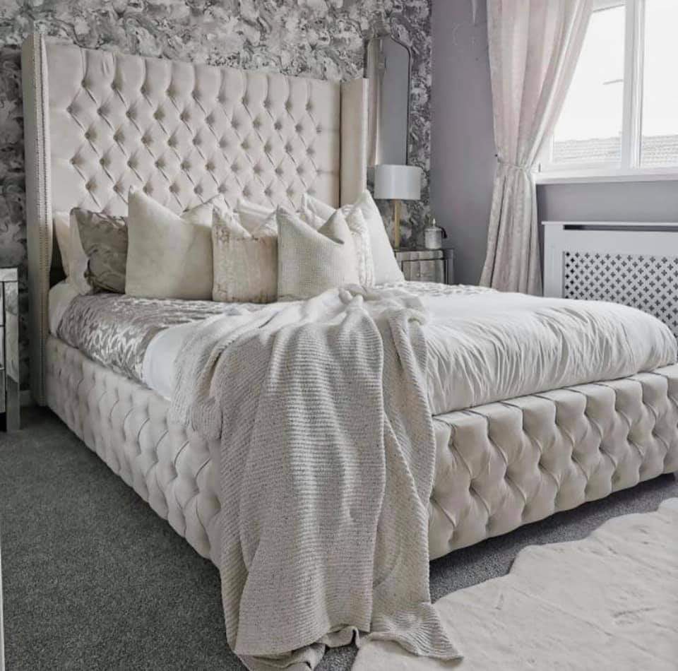 Rome Luxury Wingback Bed